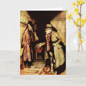 エベネザースクルージュクリスマスカロルヴィンテージ カード (黄色い花)