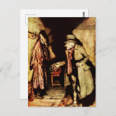 エベネザースクルージュクリスマスカロルヴィンテージ ポストカード (正面/裏面)