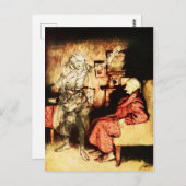 エベネザースクルージュクリスマスカロルヴィンテージ ポストカード (正面/裏面)