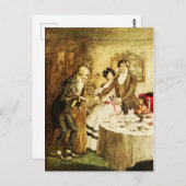 エベネザースクルージヴィンテージクリスマスカロル甥 ポストカード (正面/裏面)