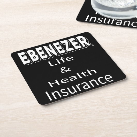 エベネザー生命健康保険 スクエアペーパーコースター (アングル)