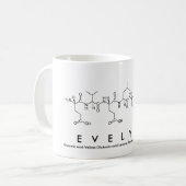 エベリンのペプチド名mug コーヒーマグカップ (正面左)