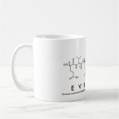 エベリンのペプチド名mug コーヒーマグカップ (左)
