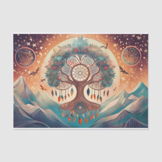 エベレストの息、夢のキャッチャー人生の木 薄葉紙 (正面)