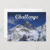 エベレストの挑戦あなたの限界の郵便はがき ポストカード (正面/裏面)