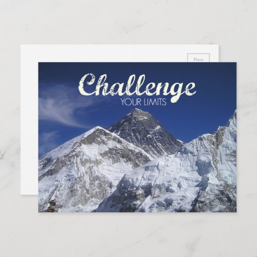 エベレストの挑戦あなたの限界の郵便はがき ポストカード (正面/裏面)