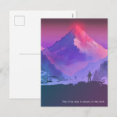 エベレストサンライズミニマリストインスピレーションポストカード シーズンポストカード (正面/裏面)