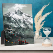 エベレストベースキャンプのパノラマビュー フォトプラーク (側面)