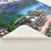 エベレストマウンテンネパールのパノラマビュー シェルパブランケット (3/4)