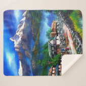 エベレストマウンテンネパールのパノラマビュー シェルパブランケット (正面(横))