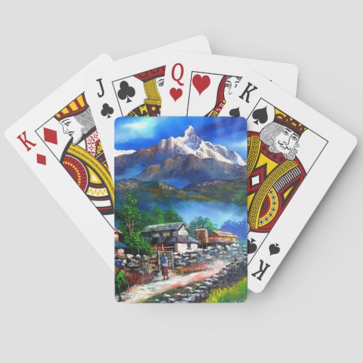 エベレストマウンテンネパールパノラマビュー トランプ (裏面)