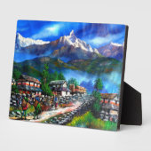 エベレスト山の全景 ネパール フォトプラーク (側面)