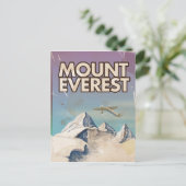 エベレスト山 ビンテージ 旅行ポスター ポストカード (スタンド正面)