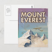 エベレスト山 ビンテージ 旅行ポスター ポストカード (正面/裏面)