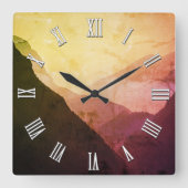 エベレスト、ヒマラヤヴィンテージ、ネパールの麓 スクエア壁時計 (正面)