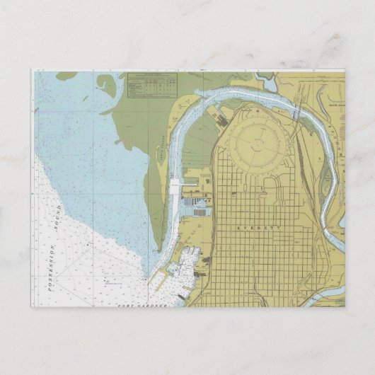 エベレットハーバーワシントンピューゲットサウンドポストカード ポストカード (正面)