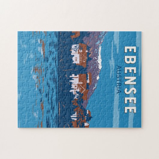 エベンゼオーストリアトラベルアートヴィンテージ ジグソーパズル (横)