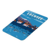 エベンゼオーストリアトラベルアートヴィンテージ マグネット (左側)