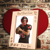 エベ最高のルパパサッカー父親の日ギフトレーザー レーザー彫刻フレーム