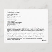 エベ最高のーパンプキンシフォンパイレシピ ポストカード (裏面)