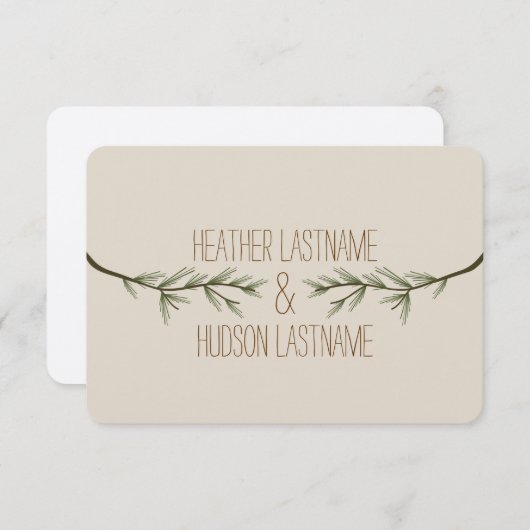 エベ素朴ロ結婚フ枝のR.S.V.P. 出欠カード (正面/裏面)