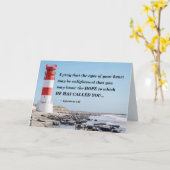 エペソの手紙1:18 私はあなたが希望を知ることを祈ります カード (黄色い花)