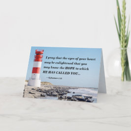 エペソの手紙1:18 私はあなたが希望を知ることを祈ります カード