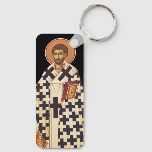 エペソの最初のキリスト教司教である聖テモシー キーホルダー (裏面)