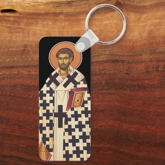エペソの最初のキリスト教司教である聖テモシー キーホルダー (裏面)