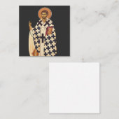 エペソの最初のキリスト教司教である聖テモシー スクエア名刺 (正面/裏面)