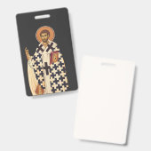 エペソの最初のキリスト教司教である聖テモシー バッジ (表裏)