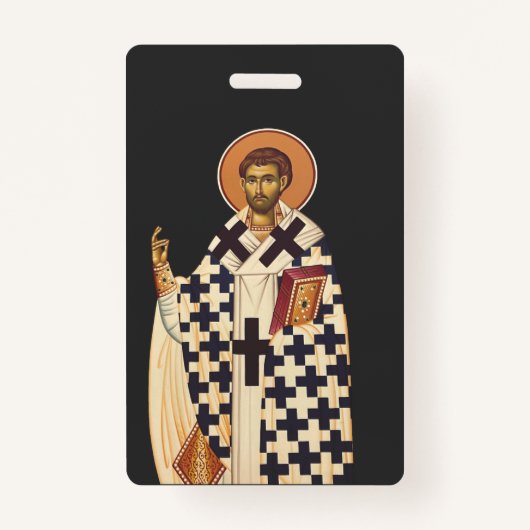 エペソの最初のキリスト教司教である聖テモシー バッジ (正面)