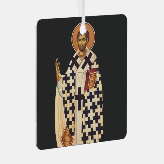 エペソの最初のキリスト教司教である聖テモシー メタルオーナメント (正面右)