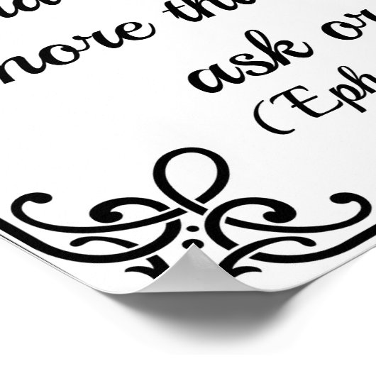 エペソの聖書神は非常に可能である ポスター (角)