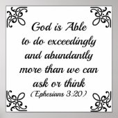 エペソの聖書神は非常に可能である ポスター (正面)