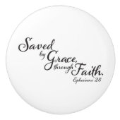 エペソ人への手紙第2章8節エペソ人への手紙第救2節 セラミックノブ (正面)