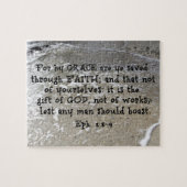 エペソ人への手紙第2章8-9節の恵みによって救は、あなたは通る ジグソーパズル (横)