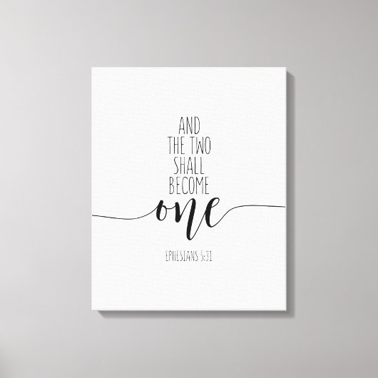 エペソ人への手紙第5章31節 キャンバスプリント (正面)