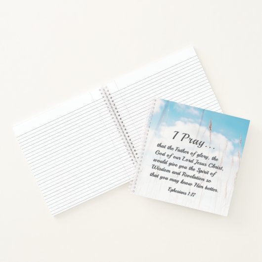 エペソ人への手紙1:17聖書の知恵と啓示のための祈り ノートブック (内部)