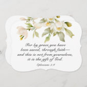 エペソ人への手紙2:8 恵みによる救い 聖書名言 フラットカード (正面/裏面)