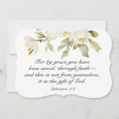 エペソ人への手紙2:8 恵みによる救い 聖書名言 フラットカード (正面)