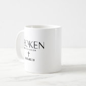 エペソ人への手紙 2:8 壊れても選ばれた キリスト教の信仰 コーヒーマグカップ (正面左)