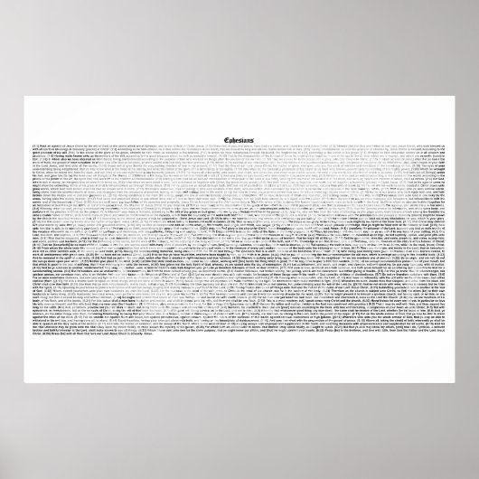 エペソ書(完全KJV文字) ポスター (正面)