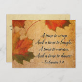 エペソ書 3:4 泣く時と、笑う時と、 ポストカード (正面/裏面)