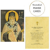 エペソ正統祈りの言葉カードの聖マーク プレイスカード