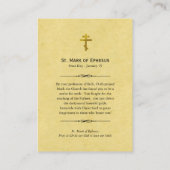 エペソ正統祈りの言葉カードの聖マーク プレイスカード (裏面)