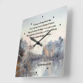 エペソ1:17知恵と啓示の霊 スクエア壁時計 (傾斜)