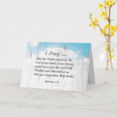 エペソ1:17知恵の啓示のための聖書祈りの言葉 カード (黄色い花)