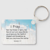 エペソ1:17知恵の啓示のための聖書祈りの言葉 キーホルダー (正面)