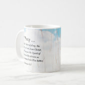 エペソ1:17知恵の啓示のための聖書祈りの言葉 コーヒーマグカップ (正面左)